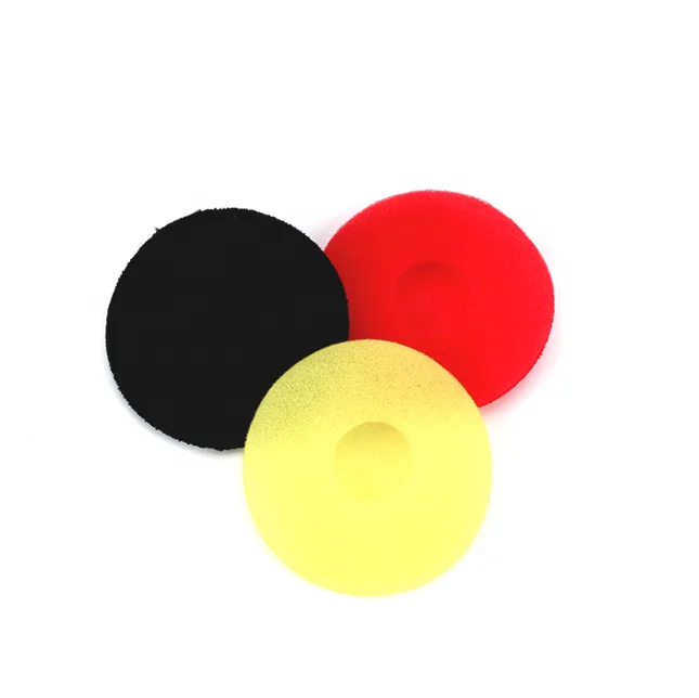 

Free Shipping O Type Foam Microphone Cover Disposable Single Use Microphone Windscreen Sponge Covers, Black yellow red and white