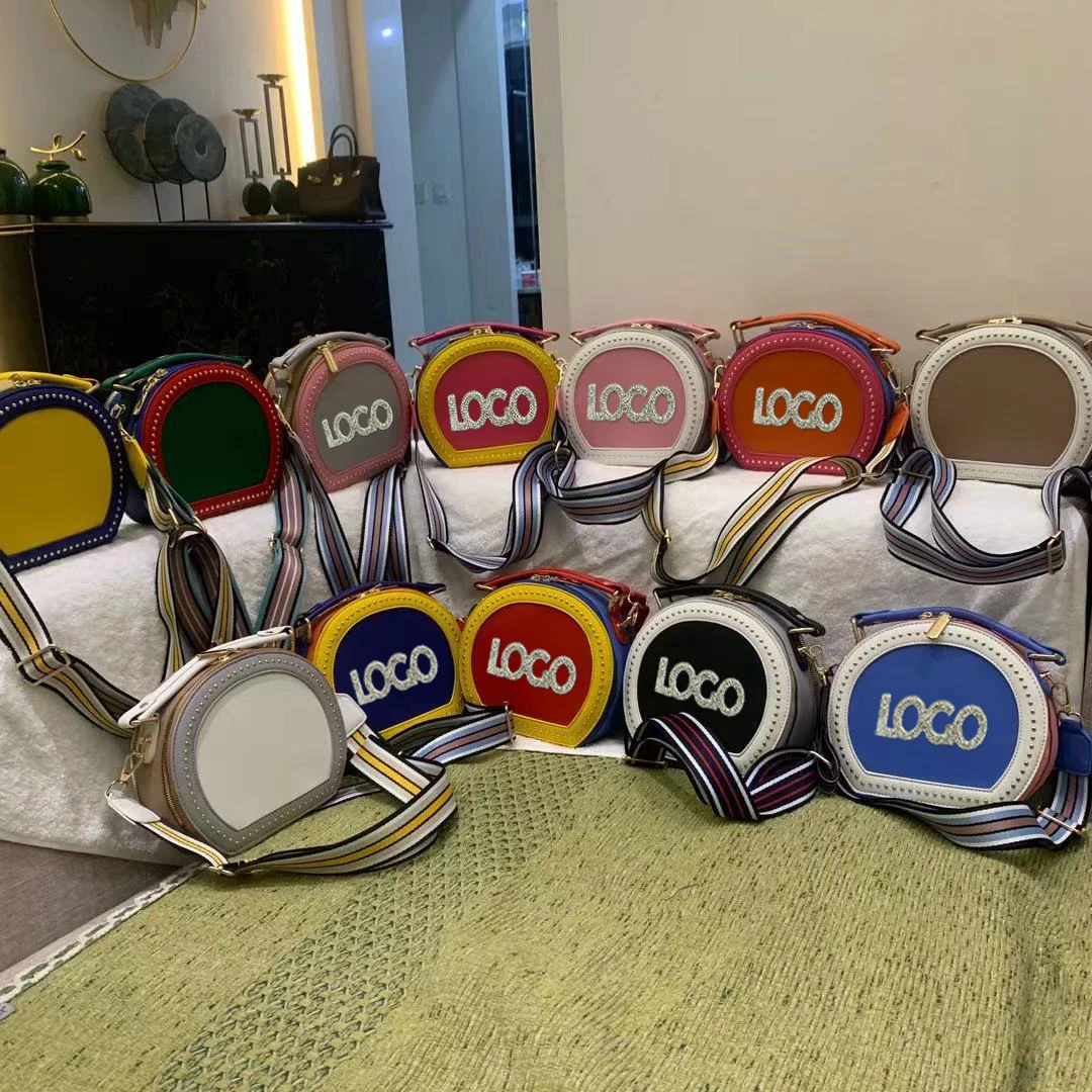 

2021 Colorful Custom Logo Hats and Purse Set Fashion Trendy Baseball Cap and Handbags for Women Messenger Bag Customization