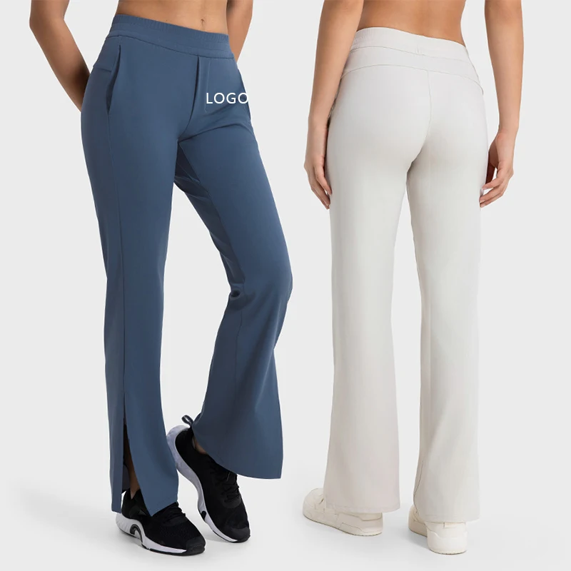 

XW-DAW047 New Fashion Pants Workout Loose Casual Wide Leg Solid Color Fitness Flare Pants Joggers For Women