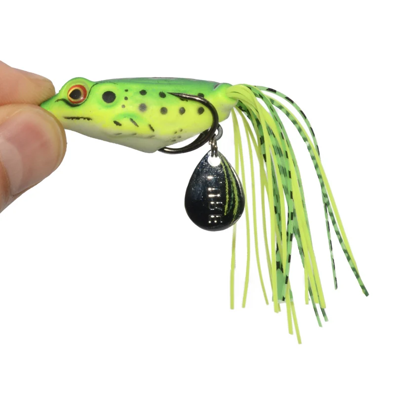 

Full size lifelike walk the dog toad lure surface unrigged trolling frog fishing bait built-in hook for top water