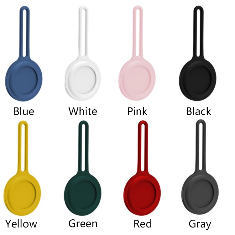 

wholesale amazon hot selling airtags silicone case anti-lost airtag protective cover pet airtag case for apple air tag, Multi color