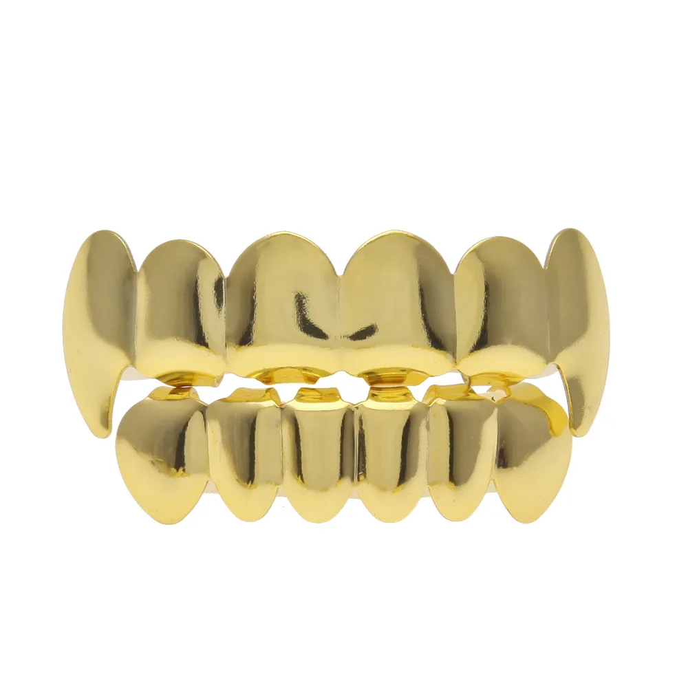 

Wholesale Gold Grillz Moissanite Teeth Rapper Hip Hop Silver Rose Gold Teeth Grillz Braces Set