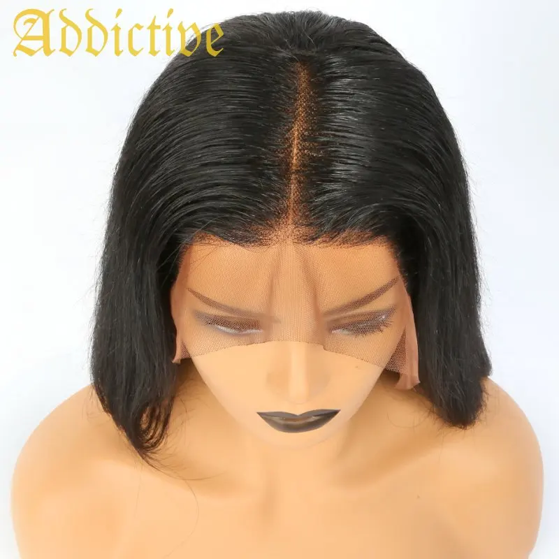 

Addictive 13X4 Lace Part Virgin Human Hair Front Wigs Short Bob