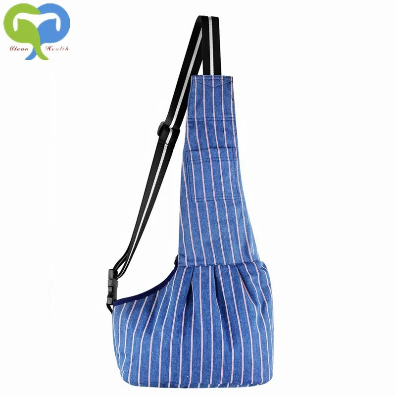 

2020 Hot Selling pet carrier bag printed denim fabric Needle pouch Sling bag travel bag for dogs cats rabbits