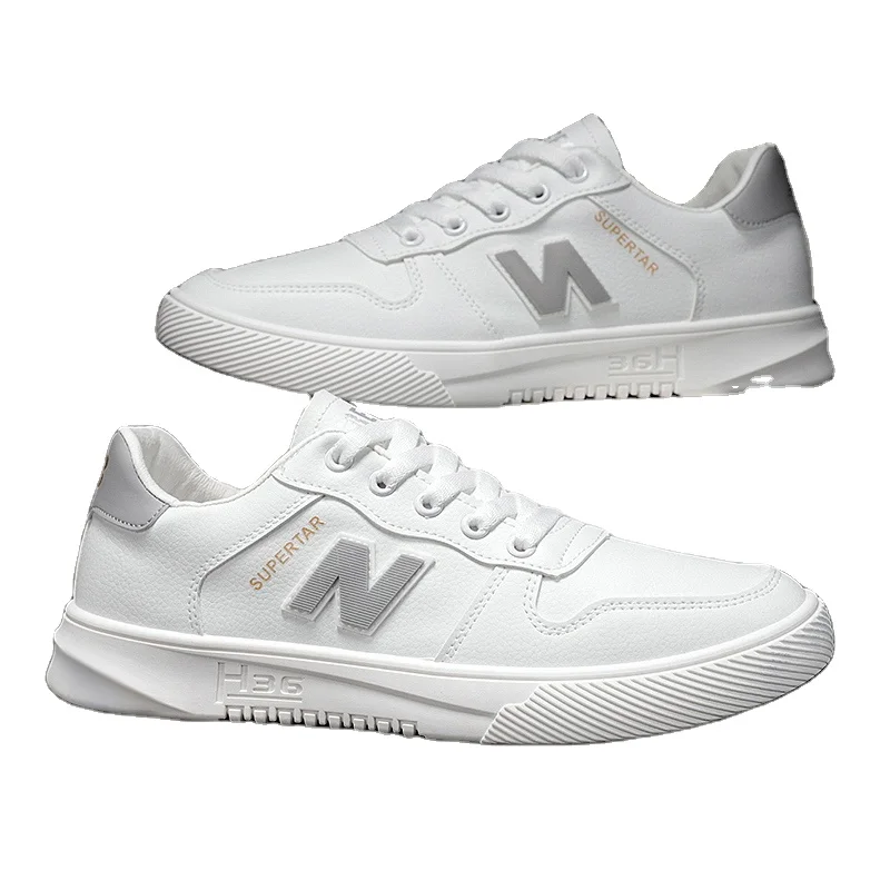 

All-match casual white shoes 39-44 size PU upper 2021 new trend casual shoes