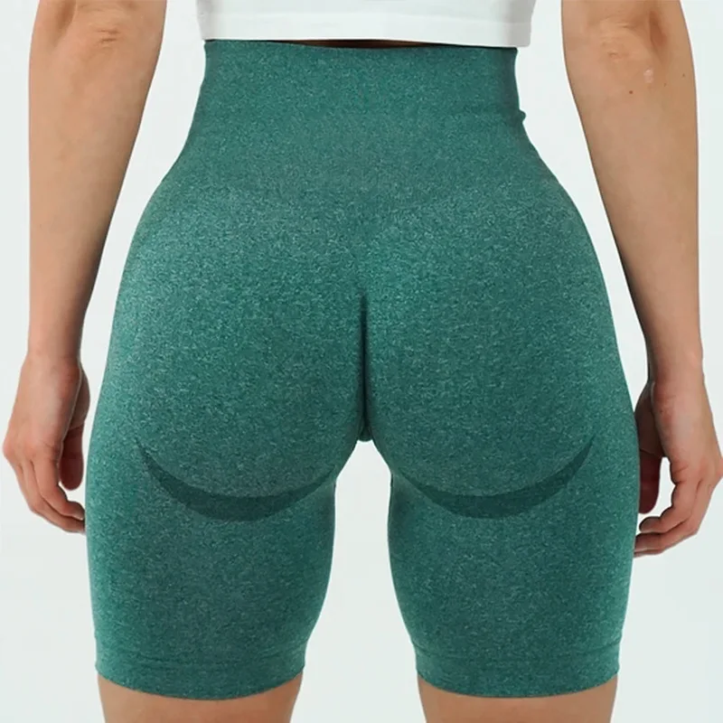 

Smile Butt Solid High Waist Womens Polyester Sports Seamless Butt Lift Yoga Running Yoga Leggings Shorts Sports Shorts Womens