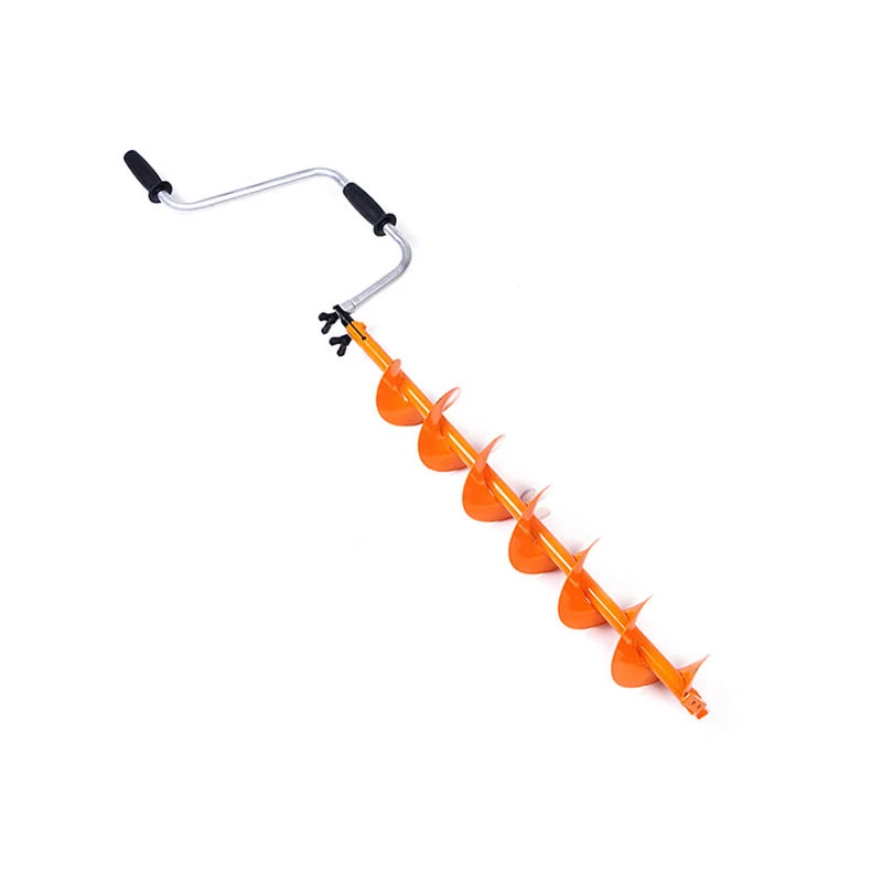 

high quality 138cm portable small ice fishing augers ice fishing auger foldable ice fishing auger, Orange