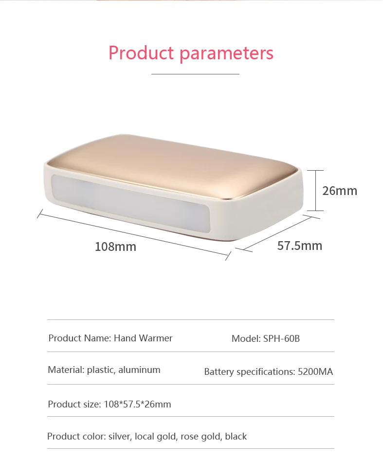 Custom Customized Logo Portable Charger Power Bank Hot Hand Warmer - ANKUX.COM