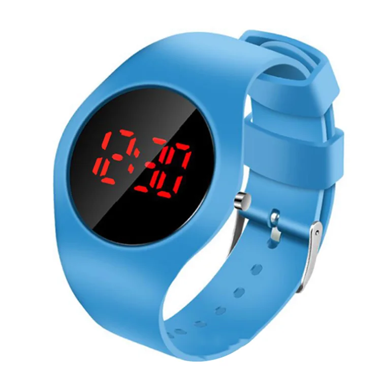 

Custom logo child Round student adult sport watch Plastic strap bracelet