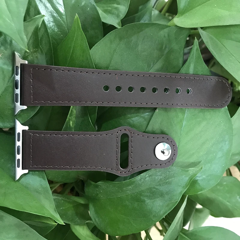 

High Quality Luxury Leather Band for Apple Watch 42mm 38mm, Elegant Designer Leather Bands Wrist Straps for iWatch 5 4 3 2 1