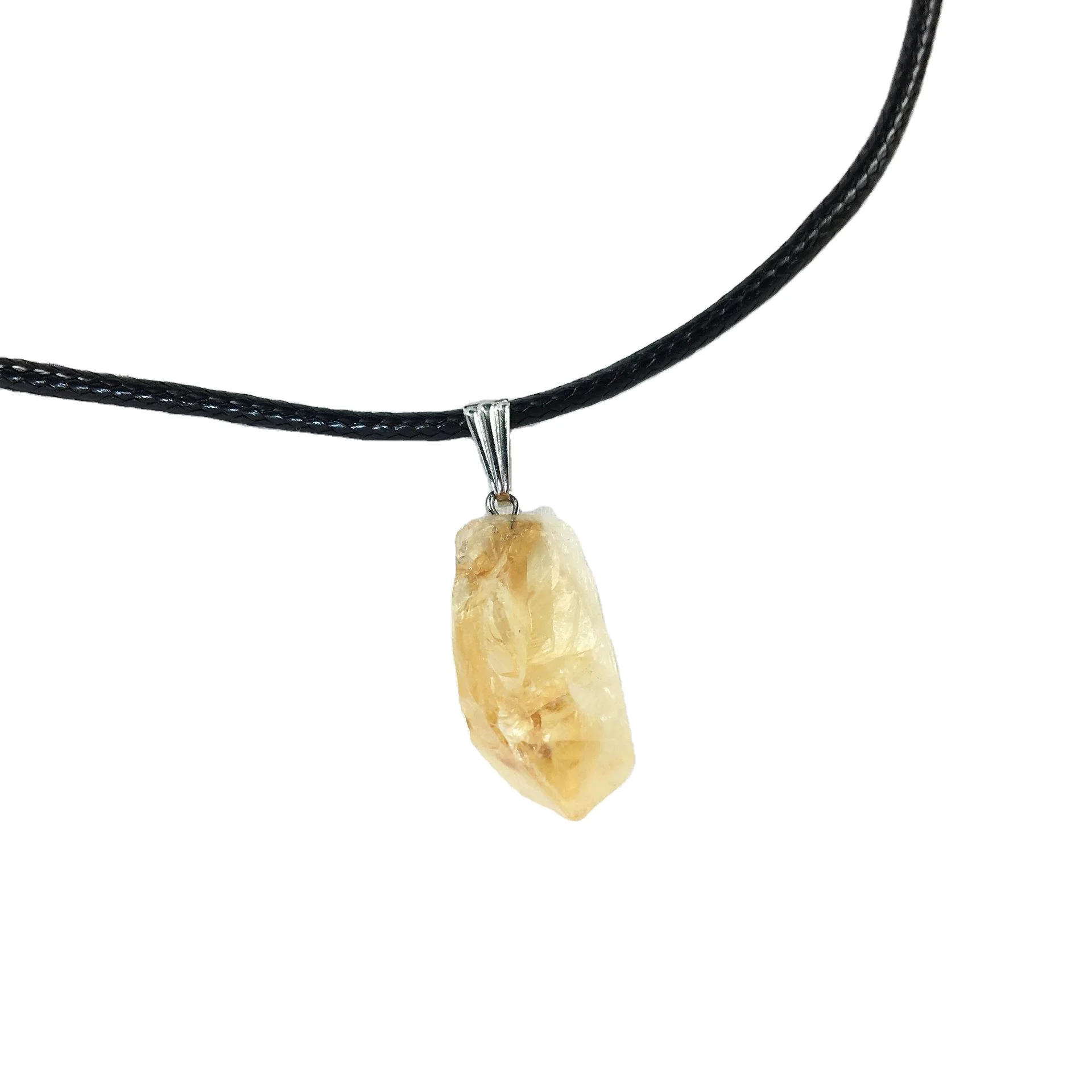 

Cross-Border Natural Irregular Rough Stone Citrine Necklace Crystal Rough Stone Pendant Jewelry Rough Stone Crystal Necklace