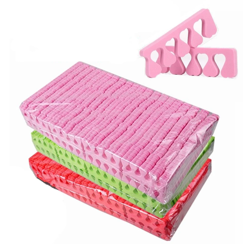 

Pedicure Toe Separators Bulk Nail Art Finger Separators Soft Foam Toe Stretcher Bellehome 200 PCS Premium Foam Toe Separator, 4 colors