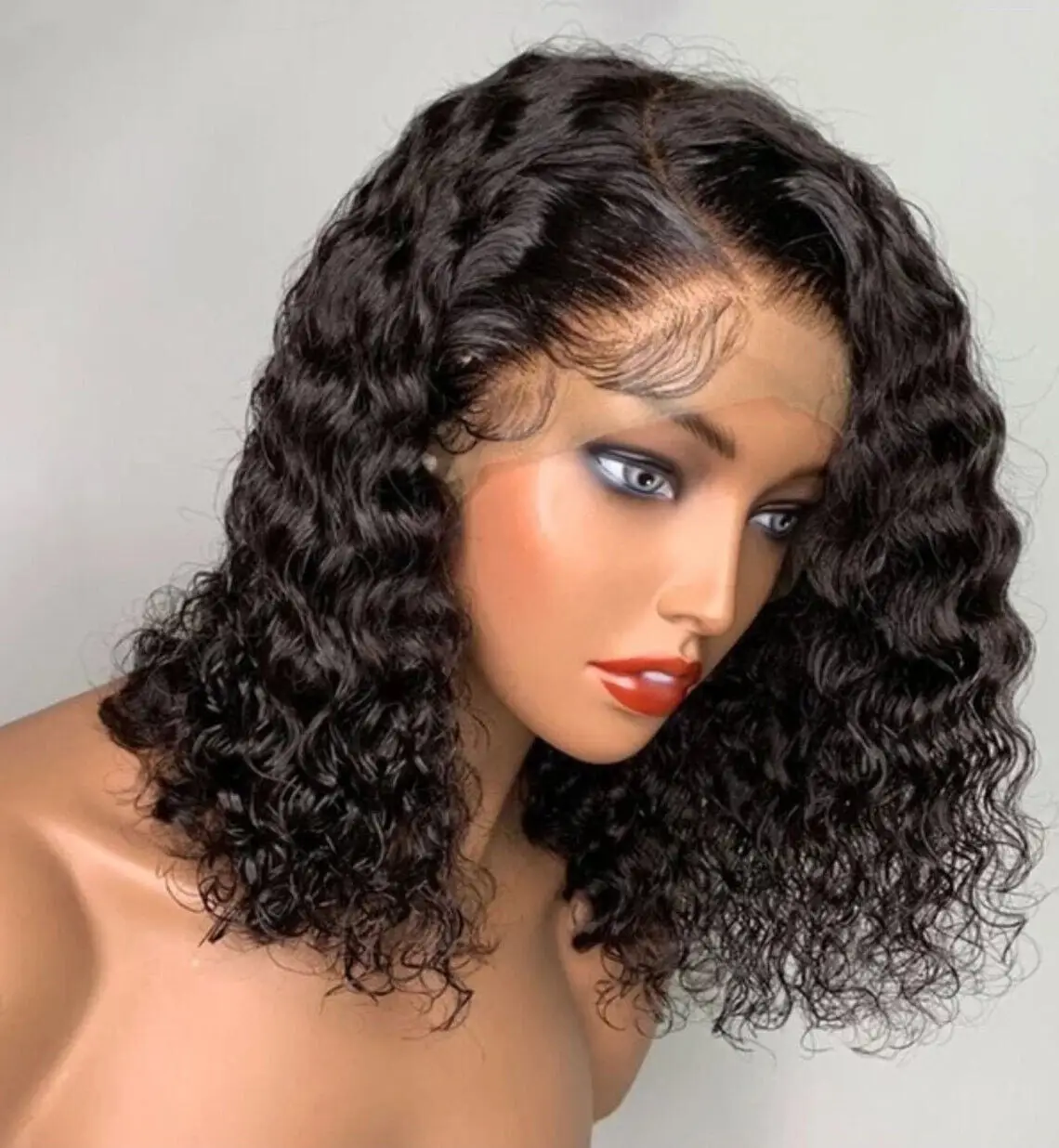 

Bob Wig Deep Wave 13X4 Hd Transparent Lace Frontal Wigs Raw Vietnamese Hair Cuticle Aligned Hair Bob Wigs Human Hair Lace Front