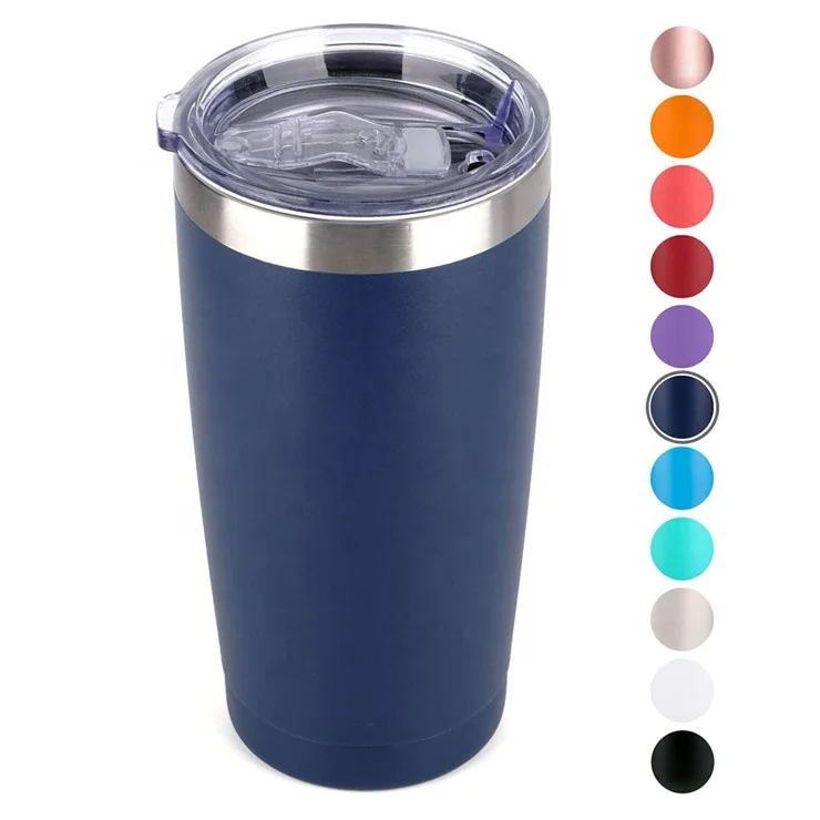 

Wholesale Custom Logo 20oz Tumbler Stainless Steel Double wall vacuum insulated Coffee Tumbler With Lids, Red black pink white blue green yellow or custom color