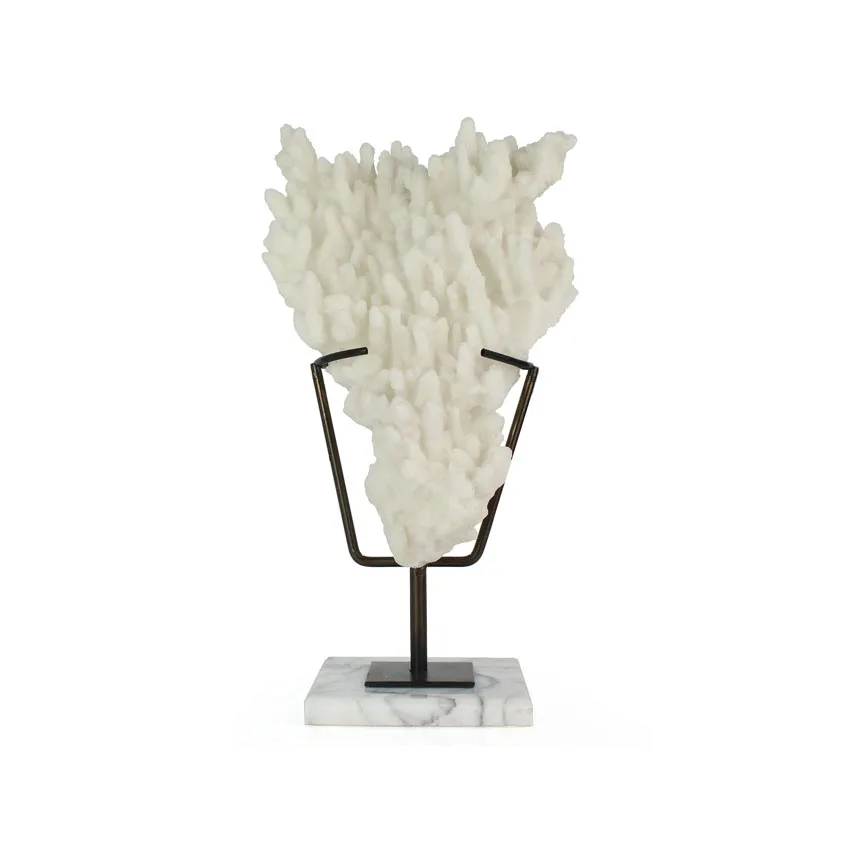 Hot selling resin coral decor marble base living room decorations supplier