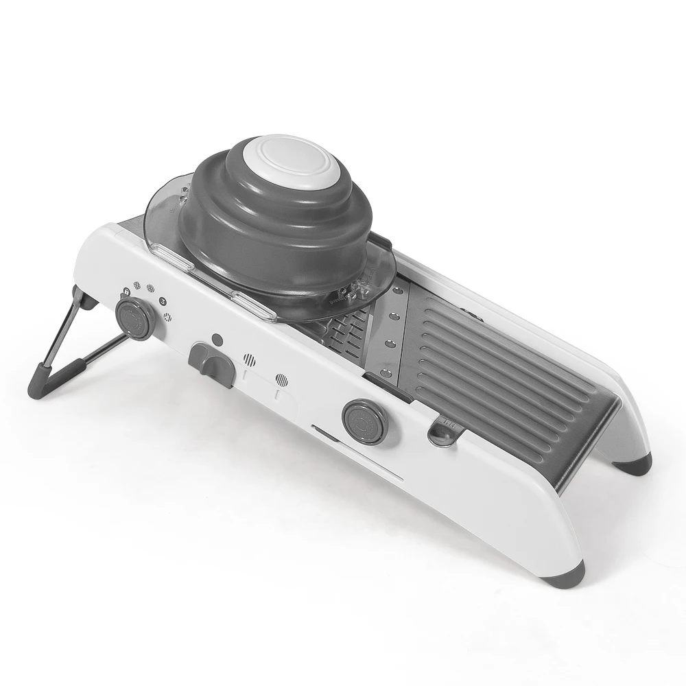 

Kitchen food cutter manual vegetable onion potato slicer, White