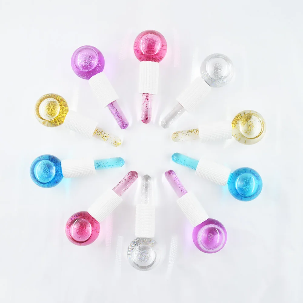 

OEM Private Label Custom Packing Eye Massager Beauty Magic Facial Cooling Rose Gold Blue Pink Ice Globes for Face Lifting