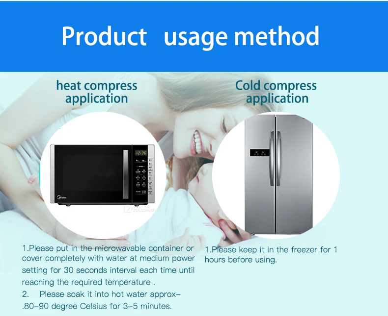 Woman Self Cooling Pad Gel Therapy Beads Breast Heating Pad Hot Cold