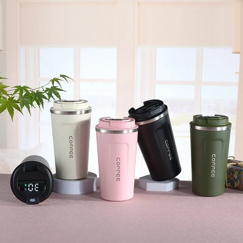 

Wholesale Top Sale Smart Coffee Mug 510ml Stainless Steel Tumbler Double Wall Travel Coffee Mug Cups With LED Display