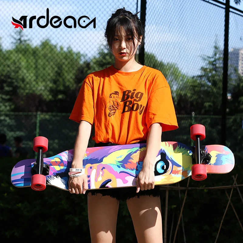 

ARDEA AR960 42in/46in Chinese Maple Wood Long Board Complete Skate Board Best Veneer Skateboard Dancing Longboard, Customized