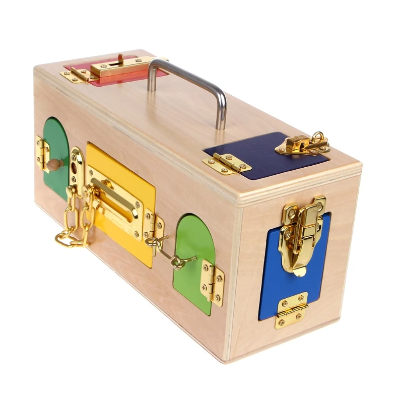 Sharp Perception Educational Practical Game Memory Toy Montessori Materials Wooden Lock Box Toy