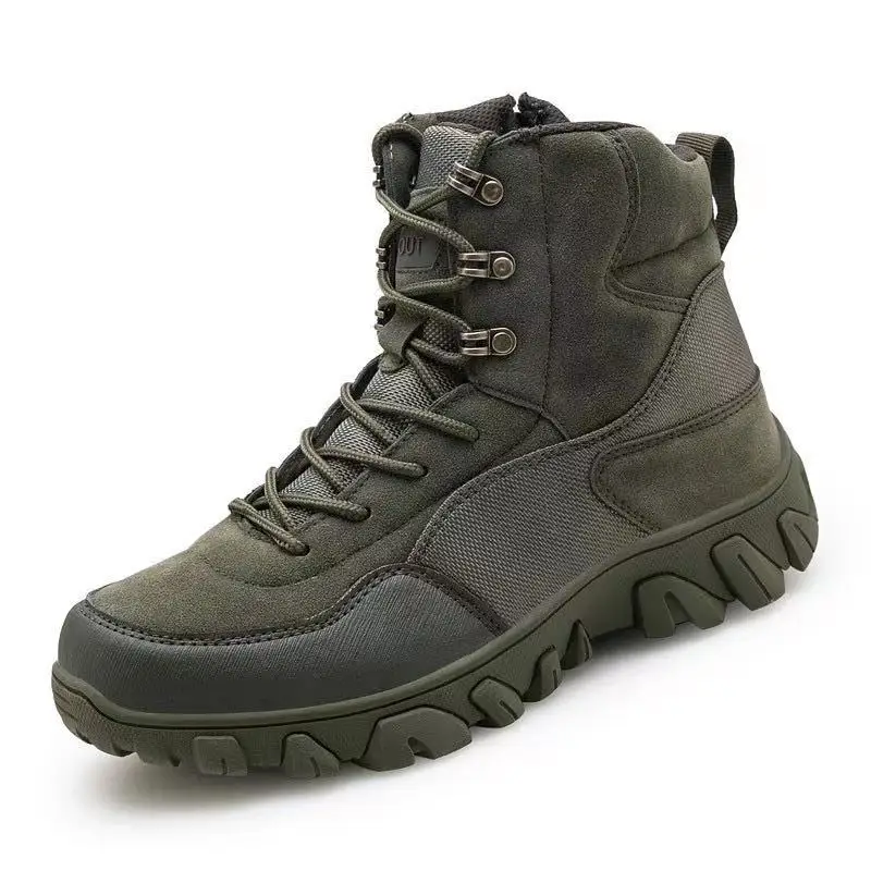 

Army fan outdoor breathable high-top military combat black boots CS mountaineering training desert tactical boots, Customized color