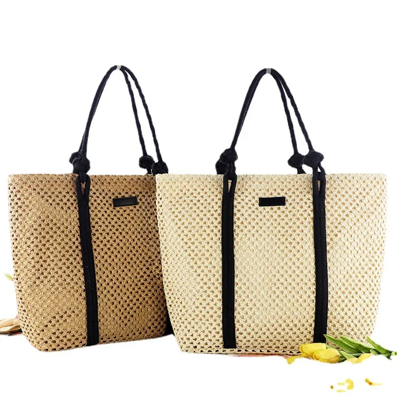 

Large Capacity Crochet bag Wholesale Customized Straw Japanese Style Summer Beach Tote Bags for Women Handbags