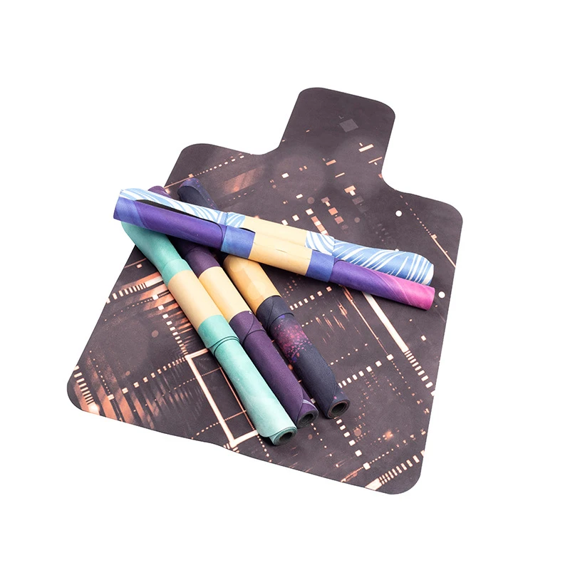 

Eco friendly custom logo high quality Suede rubber Pilates Reformer mat, Customized color