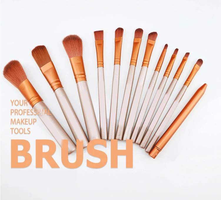 

2021Top Sellers 12PCS Private Label Make Up Brush Kit Cosmetic Makeup Brush Set Gift For Amazon