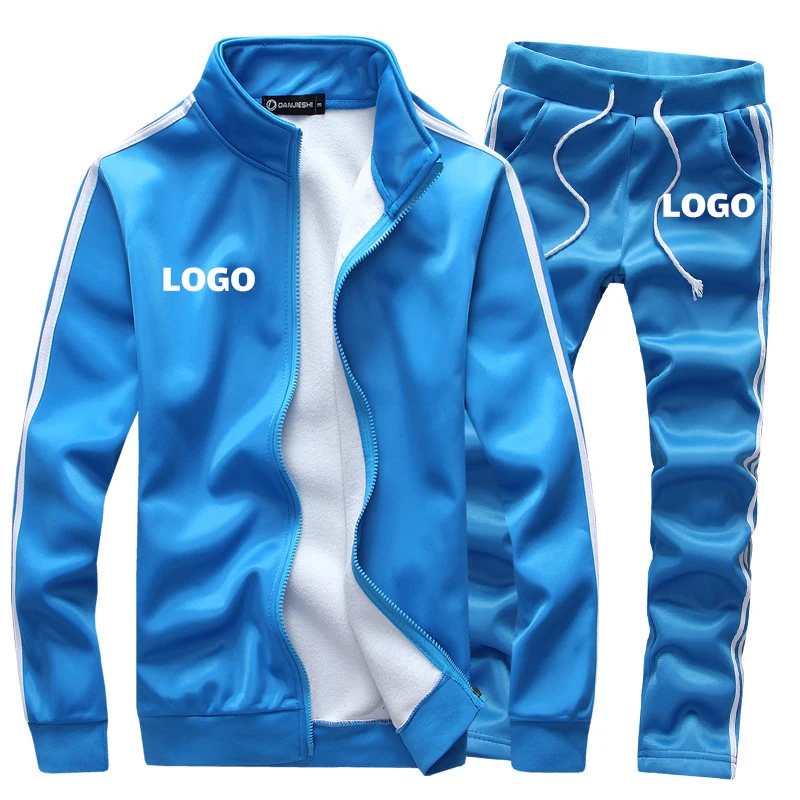 

Free Shipping new design custom private label Pants 2 piece sets zipper jogging tracksuit Sportware for men, Customized color