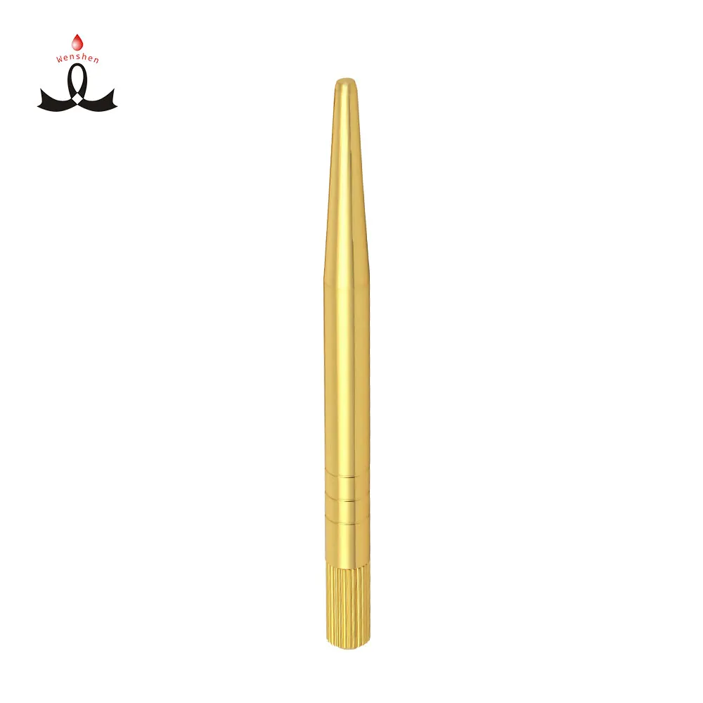 

Replaceable needle type Heavy tattoo Pen Microblading Pen Semi Permanent Makeup Eyebrow Manual Tattoo Holder, Gold