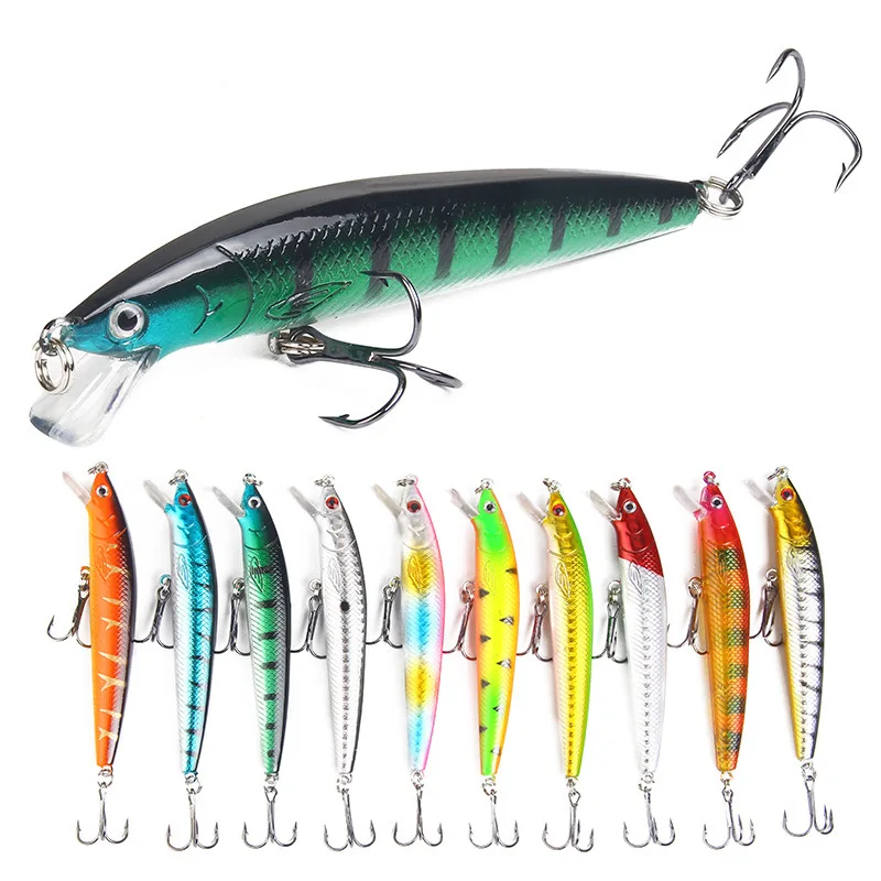 

Wholesale Hot Sale 100mm 9g 3d Eyes Abs Sinking Saltwater Hard Fishing Lures Bait Minnow, 10 colors