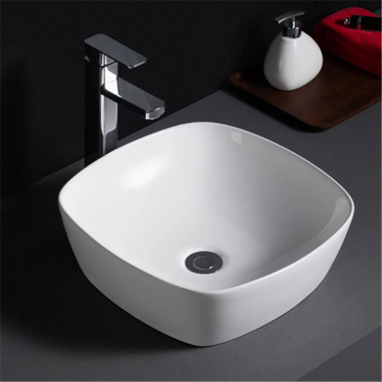507 Hot selling european style pure white bathroom vessel sink for home hotel