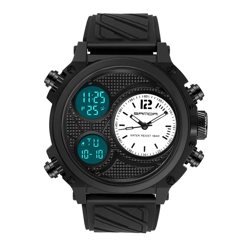 

ONFIND Digital sports watch men's outdoor night light waterproof double screen electronic watch