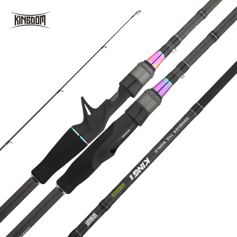 

Kingdom KING2 High Carbon Spinning Fishing Rods 2 Or 3 Sections Fuji Multi-section Feeder rods Casting Fishing Travel Rod