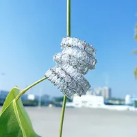 

Wuzhou Foxi Cubic Zirconia Diamond 18k Gold Plated Insta Stackable Rings Jewelry Women
