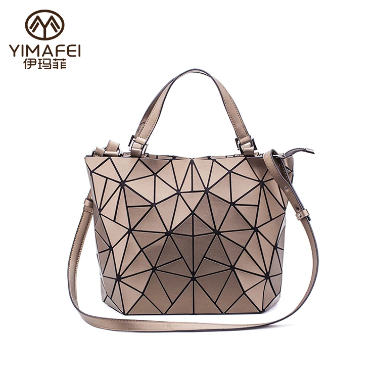 

Handbag Luxury New Fashion 2020 Geometric PU Big Capacity Women Tote Bag