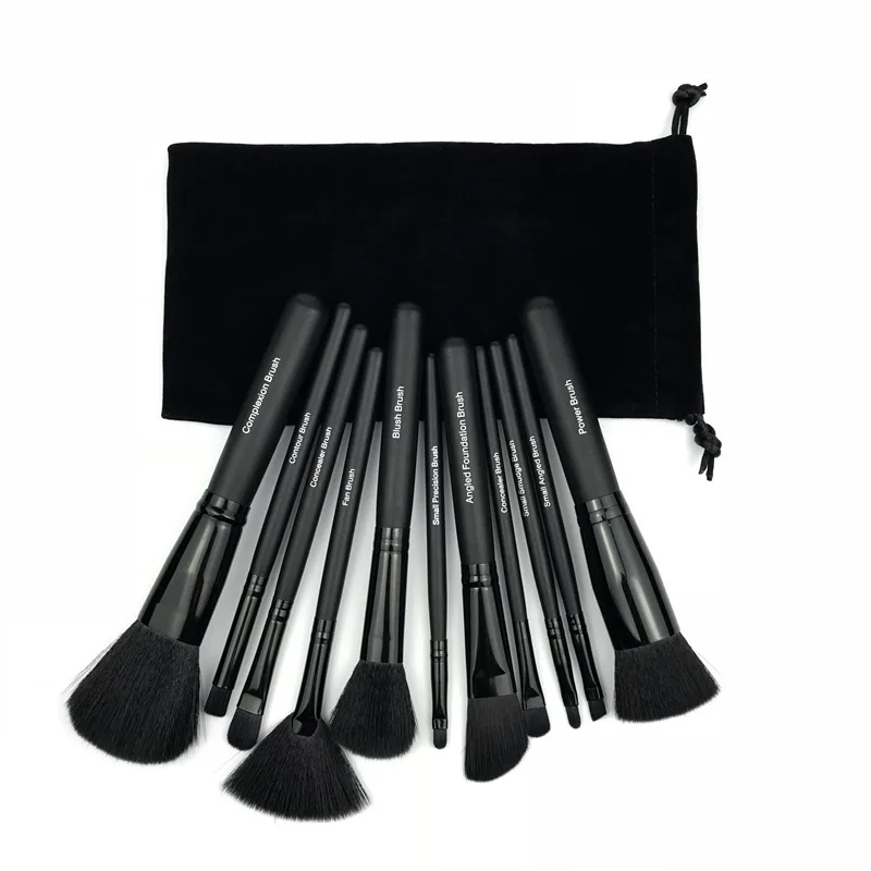 

Wholesale private label custom makeup brush set With Case, Black