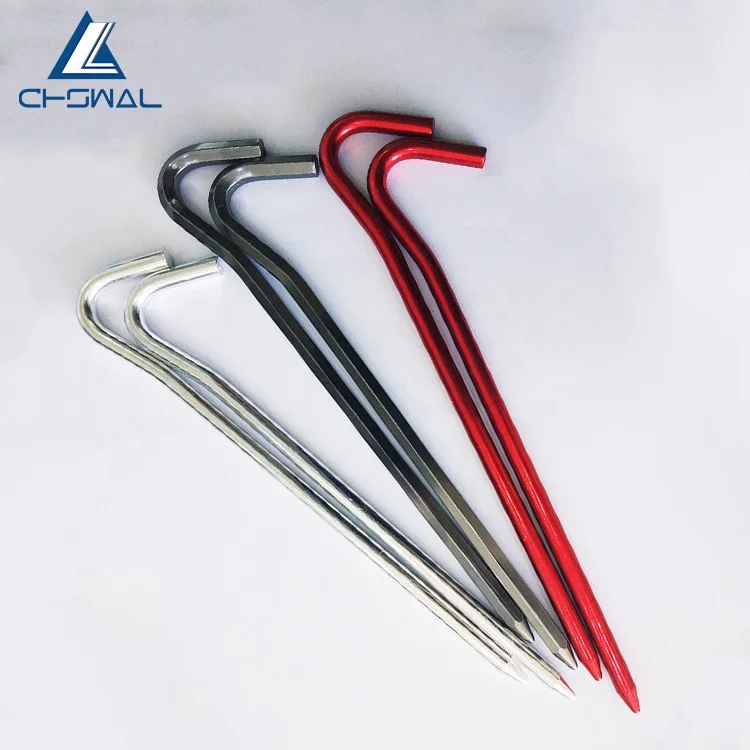 

Aluminum Tent Stakes Tent Peg for Outdoor Camping Hiking, Red, black, silver, gold or customized