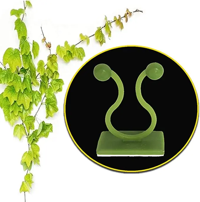 

A2592 Garden Vegetable Plant Fixing Clip Vines Holder Plant Fixer Self Adhesive Hook Plant Climbing Wall Fixture Clips, 2 colors