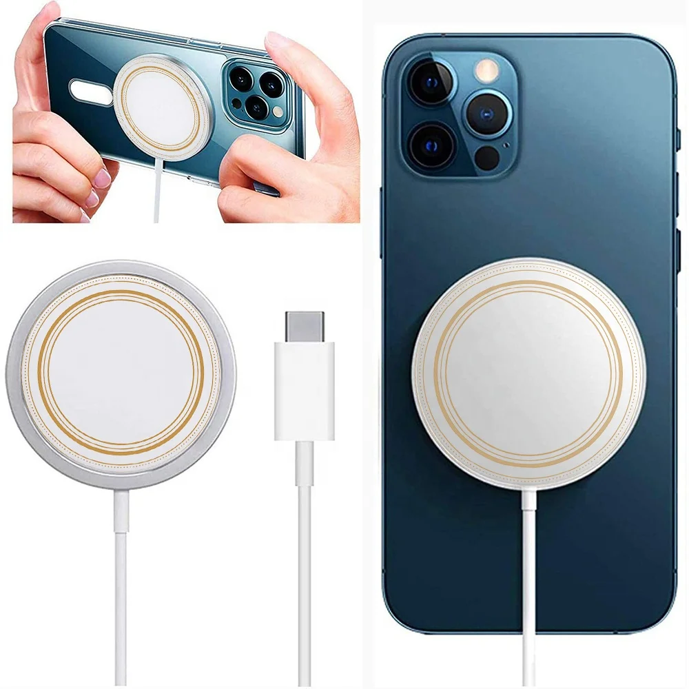 

New Trending 15W Alloy Auto Magnetic Wireless Charger QI Wireless Charger Pad For iphone 12, White/oem