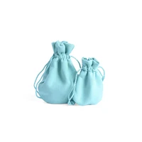 

Custom wholesale microfiber faux suede jewelry pouch delhi gift bag with drawstring