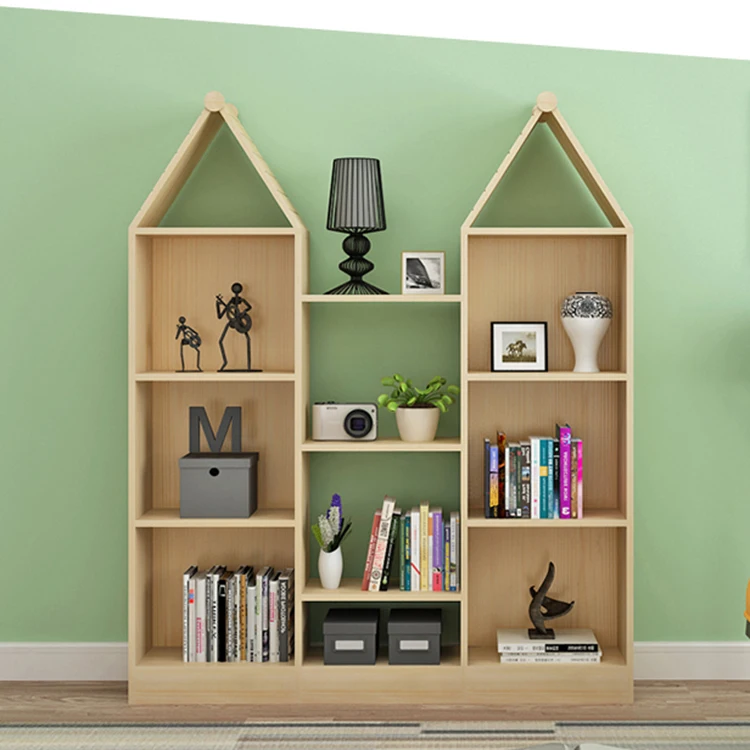
storage decorative wood metal book shelf 