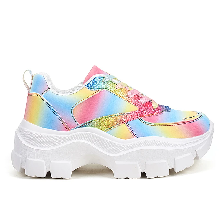 

Colorful Platform Design Shoes Casual Fashion 2021 Woman Famous Brand Lady Sneaker, Customized color