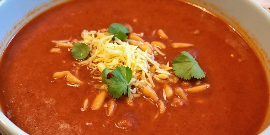 Final bowl of Moroccan soup with garnish