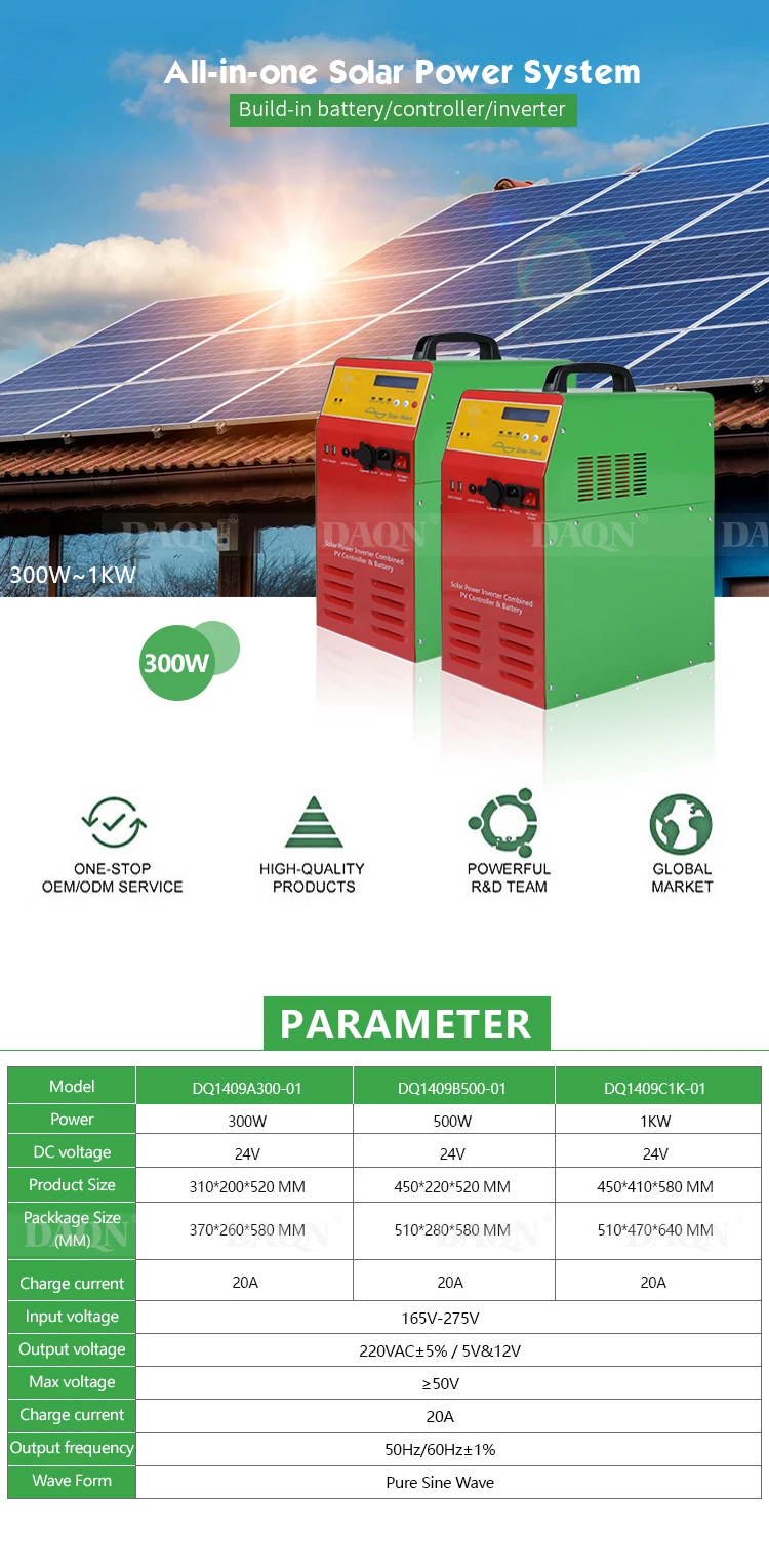 High efficiency 500w 1000w solar battery on grid 50/60Hz ac dc input drive mppt solar inverter price