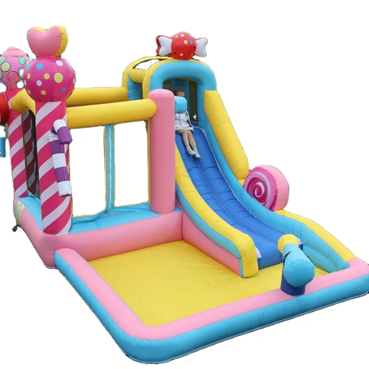 

wholesale children trampoline inflatable castle indoor and outdoor slide combination inflatable trampoline playground set, Customized