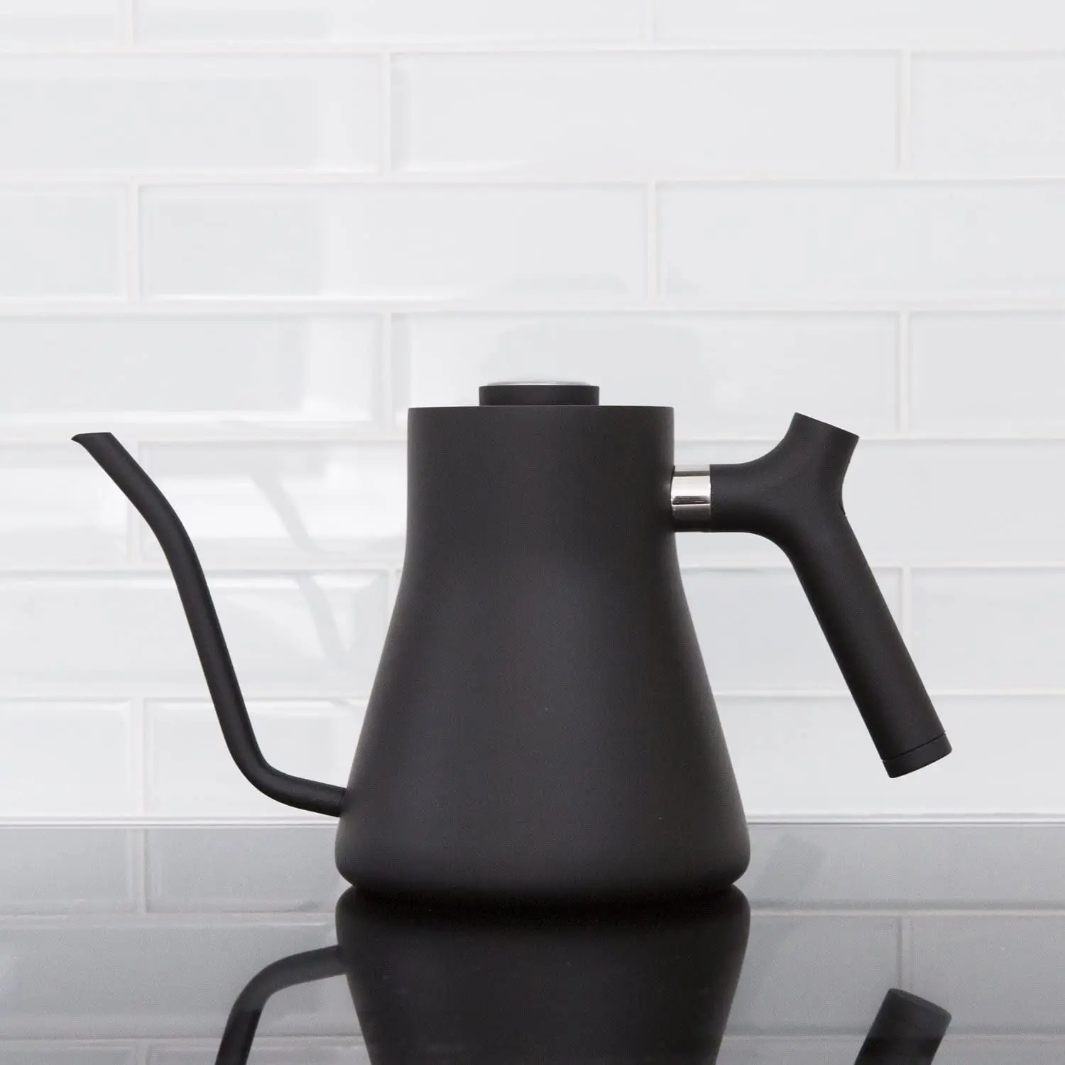 

305 Stainless Steel Long Spout Coffee Pot Kettle Coffee Pot Tea Pot Coffee Kettle with Temperature Meter, Natural