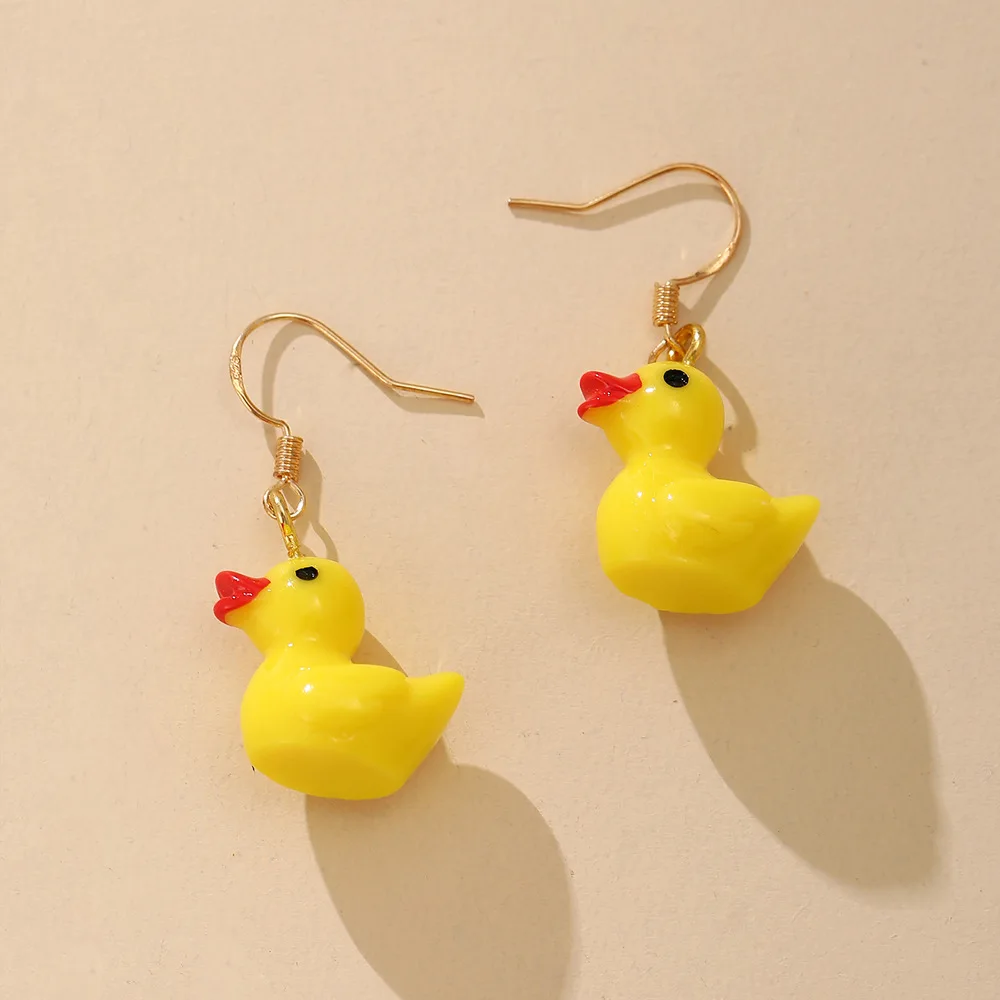 

Trendy Creative Korean Cute Little Yellow Duck dangle Earrings for Female Gift Earrings Jewelry