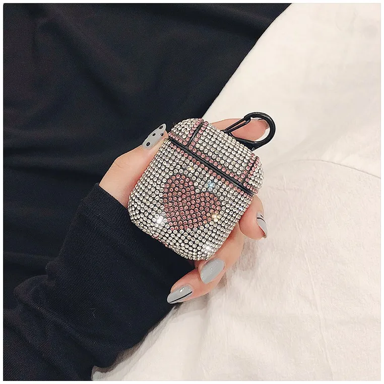 

Luxury Diamond Glitter Bling Earphone Protector Cover Case For Airpods, Multi